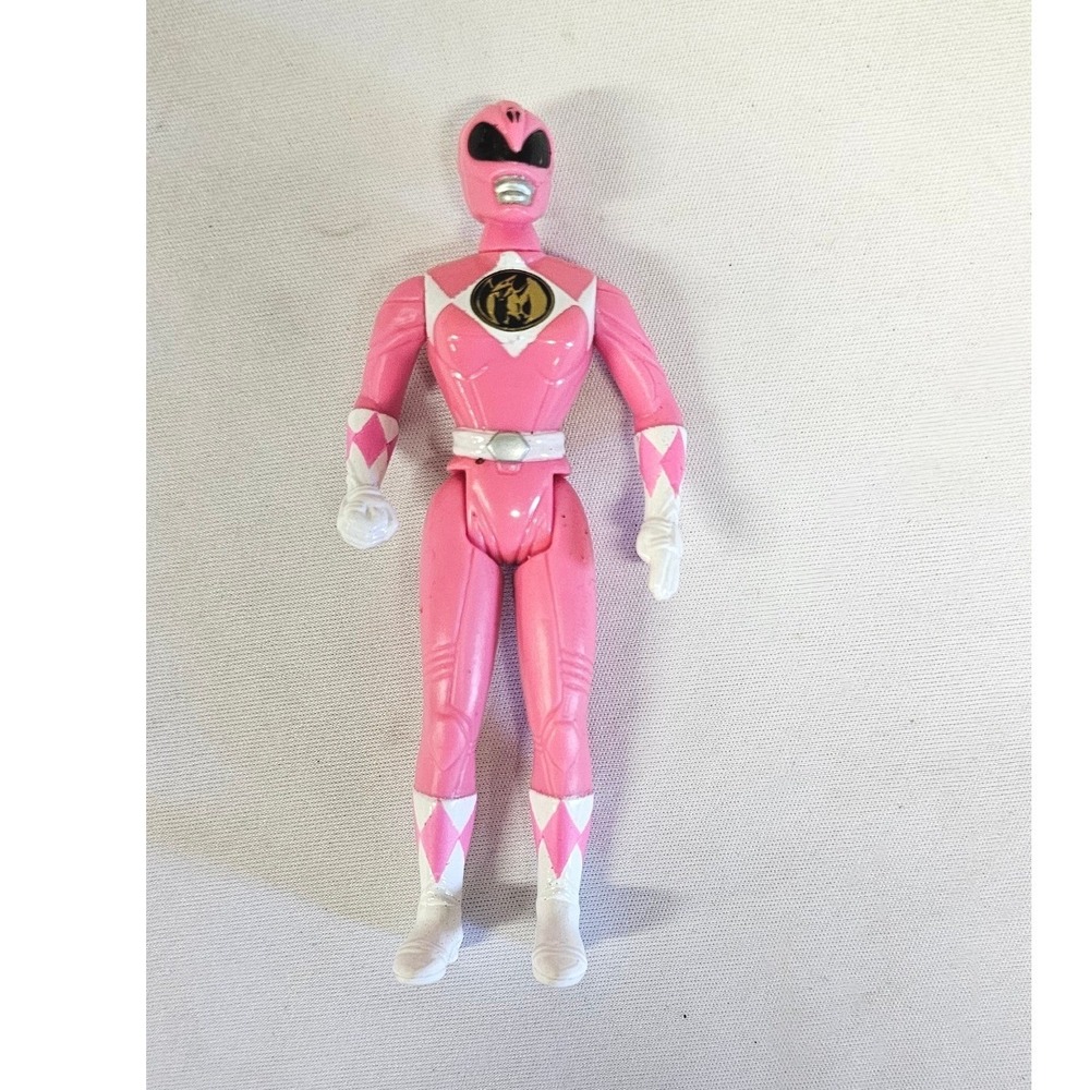 Vintage 1995Power Rangers Pink Ranger Action Figure with Pterodactyl Jet Vehicle - Picture 8 of 9